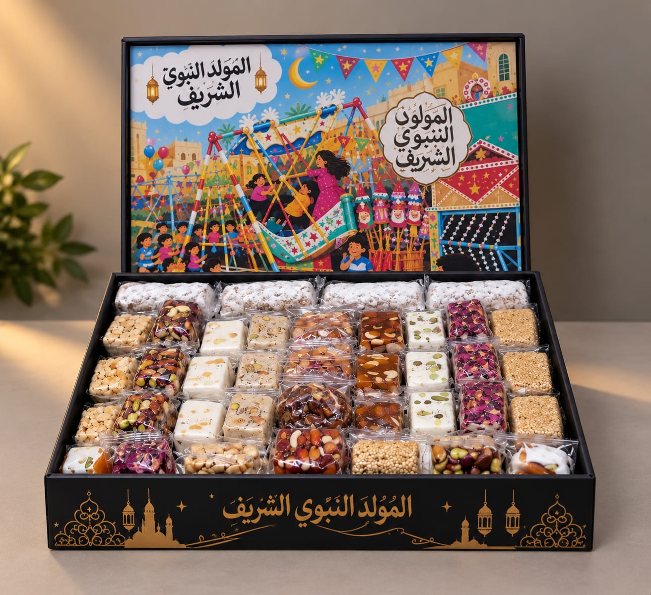 علبة حلاوة المولد فخامة 71 قطعة